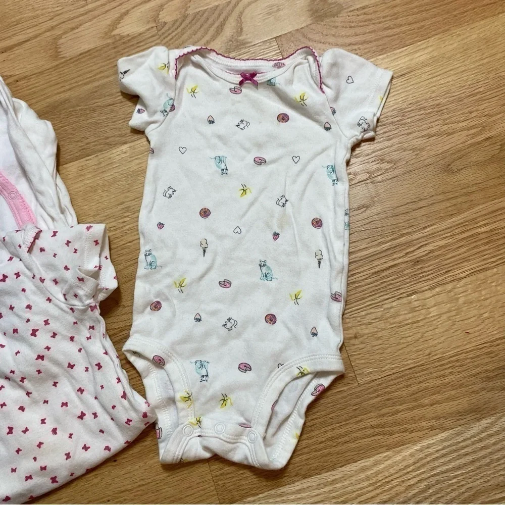 Baby Girl Various Size Bundle Onesie Sweater 0-3 mos 6 mos 9 mos 12 mos White